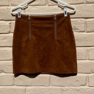 Take 50% OFF- Forever21 Brown Faux Suede Mini Skirt, Size-S